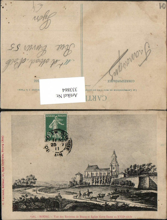 333864,Künstler AK Rhone-Alpes Ain Bourg Eglise Notre-Dame Kirche