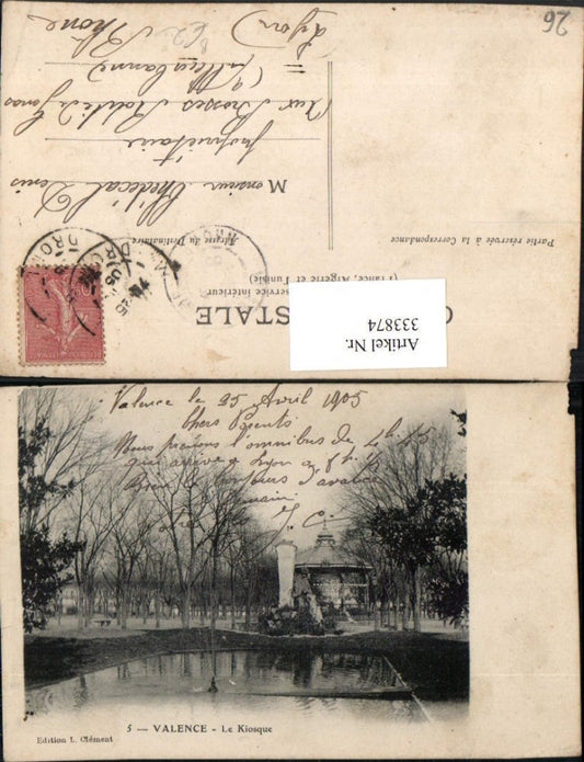 333874,Rhone-Alpes Drome Valence Le Kiosque Pavillon