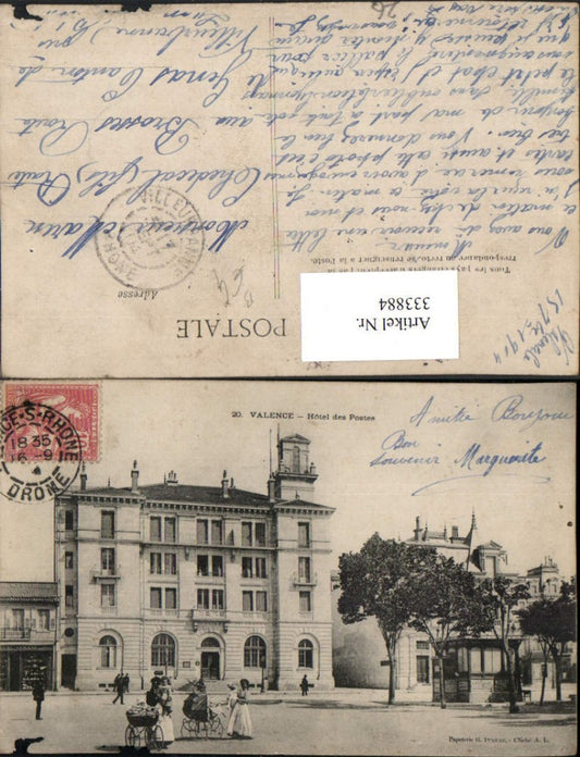 333884,Rhone-Alpes Drome Valence Hotel des Postes Postamt