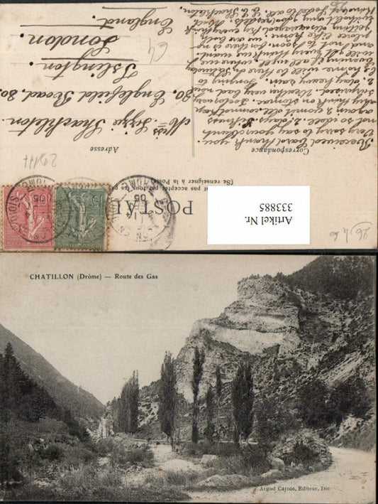 333885,Rhone-Alpes Drome Chatillon Route des Gas Straße Partie