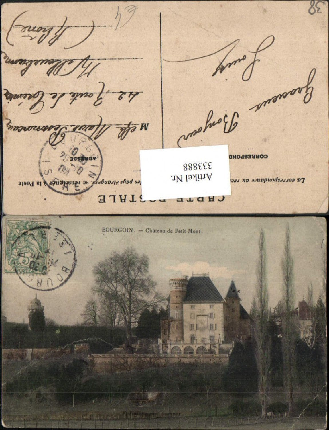 333888,Rhone-Alpes Isere Bourgoin Chateau de Petit-Mont Castle