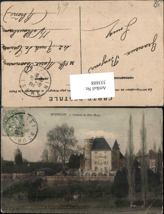 333888,Rhone-Alpes Isere Bourgoin Chateau de Petit-Mont Schloss