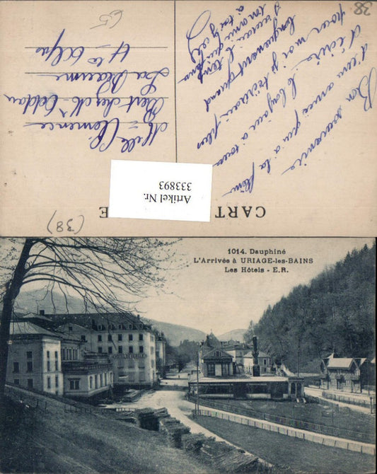 333893,Rhone-Alpes Isere Dauphine L'Arrivee a Uriage-les-Bains Les Hotels