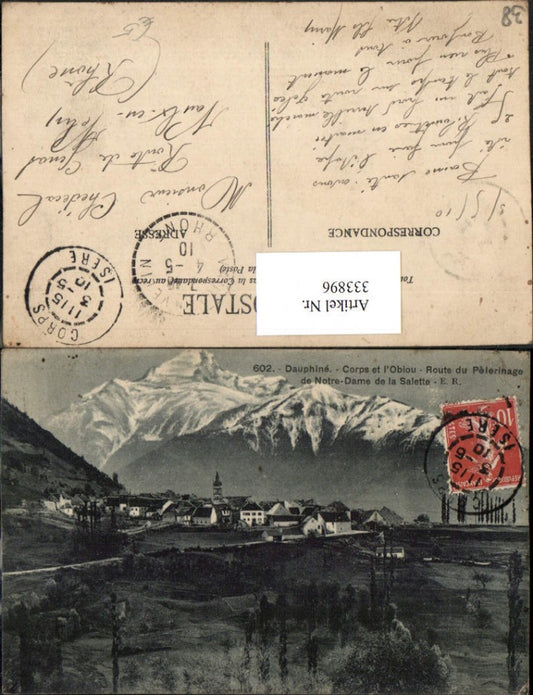 333896,Rhone-Alpes Isere Dauphine Corps et l'Obiou Totale Bergkulisse