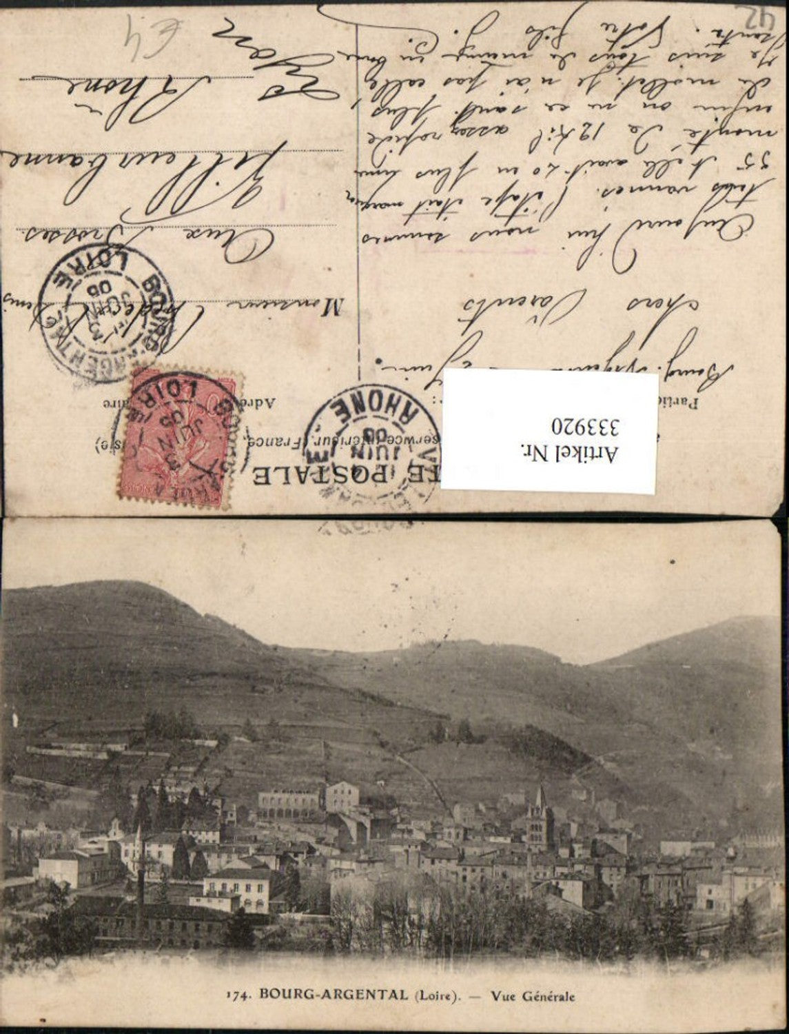 333920,Rhone-Alpes Loire Bourg-Argental Vue Generale Totale