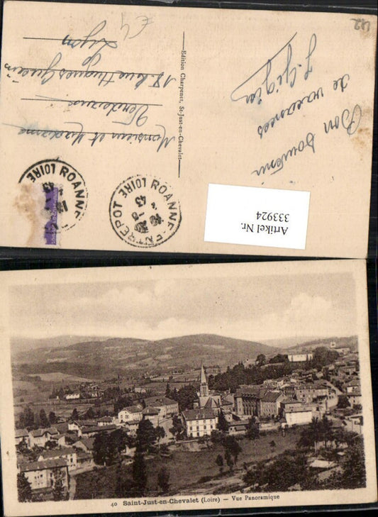 333924,Rhone-Alpes Loire Saint-Just-en-Chevalet Vue Panoramique Totale