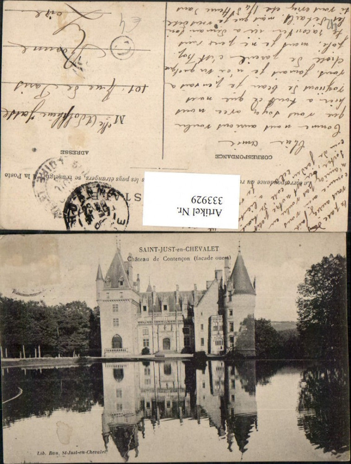 333929,Rhone-Alpes Loire Saint-Just-en-Chevalet Chateau de Contencon Schloss