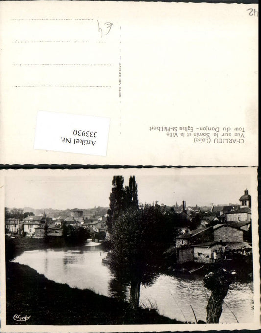 333930,Rhone-Alpes Loire Charlieu Tour du Donjon Eglise St-Philibert Teilansicht