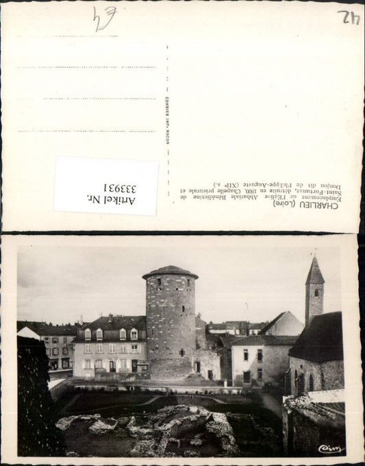 333931,Rhone-Alpes Loire Charlieu Emplacement Eglise Abbatiale Benedictine Saint-Fortunat Turm