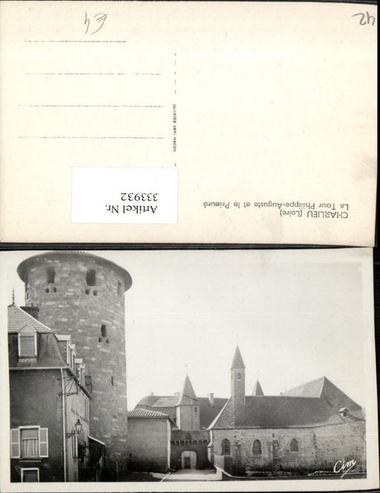 333932,Rhone-Alpes Loire Charlieu Tour Philippe-Auguste et le Prieure Turm