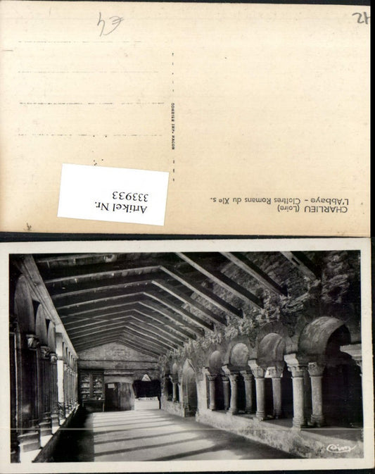333933,Rhone-Alpes Loire Charlieu L'Abbaye Cloitres Romans Kloster Arkaden