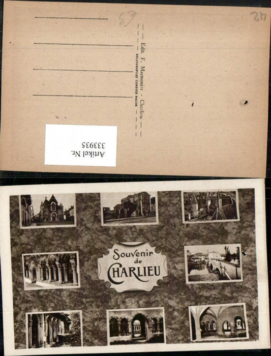 333935,Rhone-Alpes Loire Charlieu Kloster Arkaden Brücke Mehrbildkarte