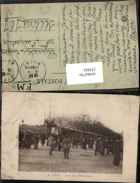 333943,Rhone-Alpes Rhone Lyon Quai des Brotteaux Straßenansicht