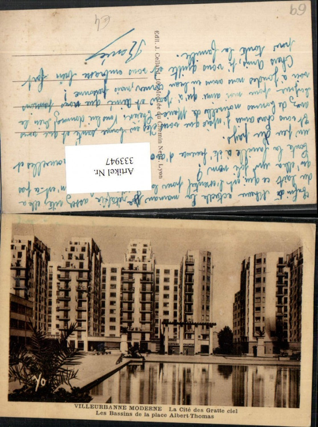 333947,Rhone-Alpes Rhone Villeurbanne Moderne Les Bassins de la place Albert-Thomas