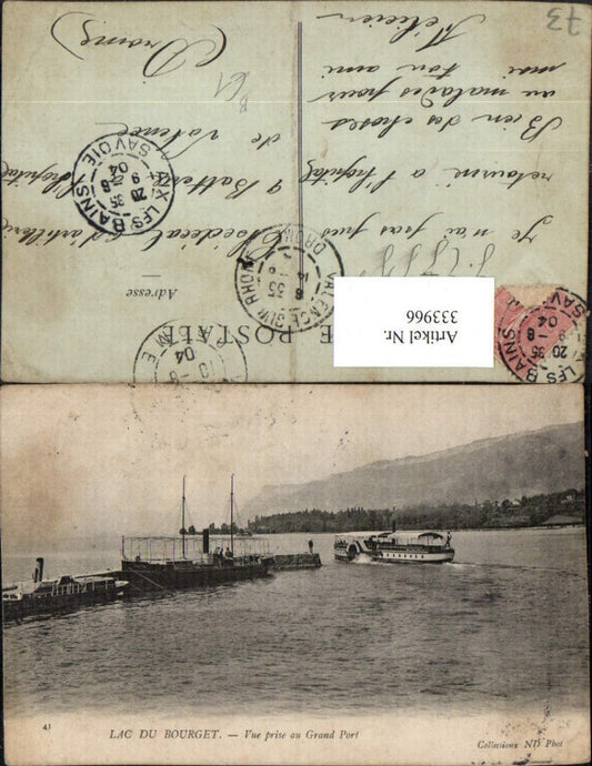 333966,Rhone-Alpes Savoie Lac du Bourget Vue prise au Grand Port Boote