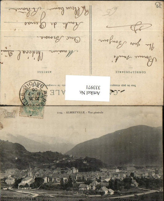 333971,Rhone-Alpes Savoie Albertville Vue generale Totale