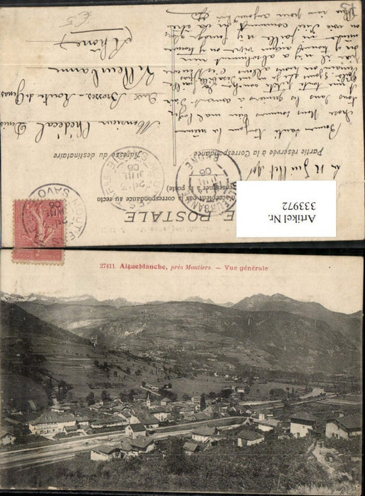 333972,Rhone-Alpes Savoie Aigueblanche pres Moutiers Vue generale Totale Bergkulisse