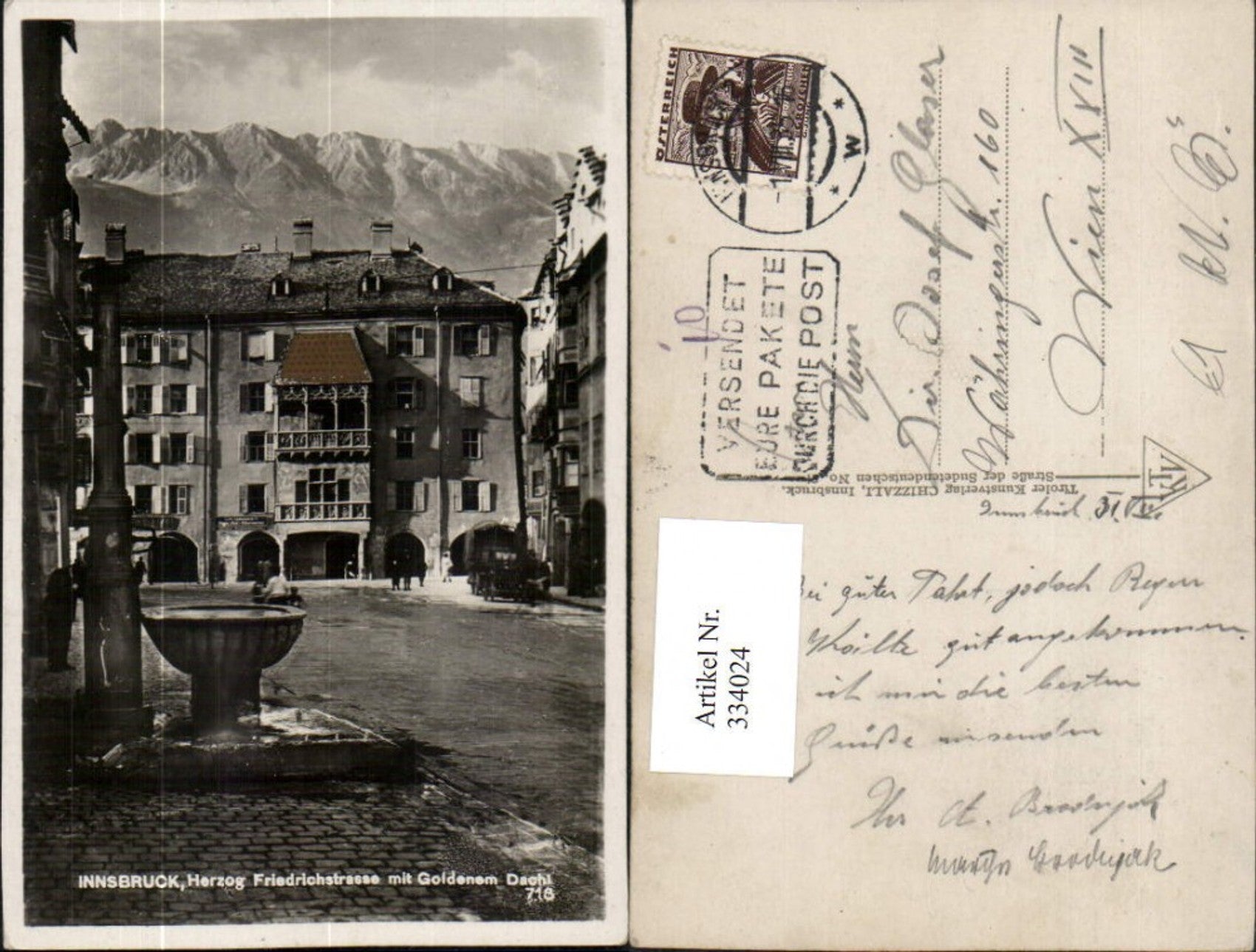 Alte Ansichtskarte – Old Postcard