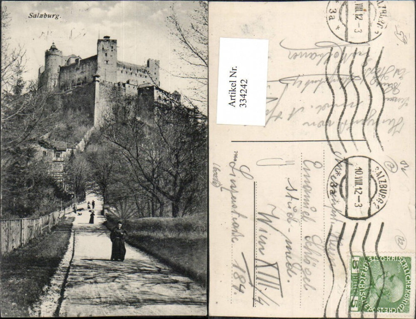 334242,Salzburg Blick zur Festung