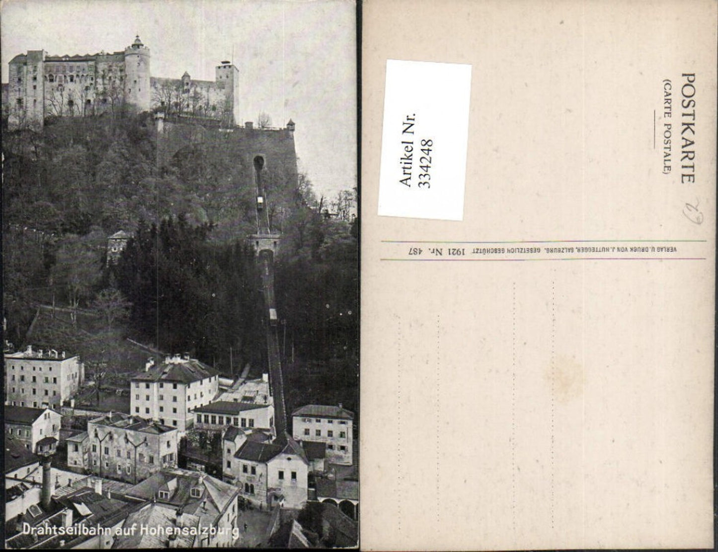 334248,Salzburg Drahtseilbahn auf Festung Hohensalzburg