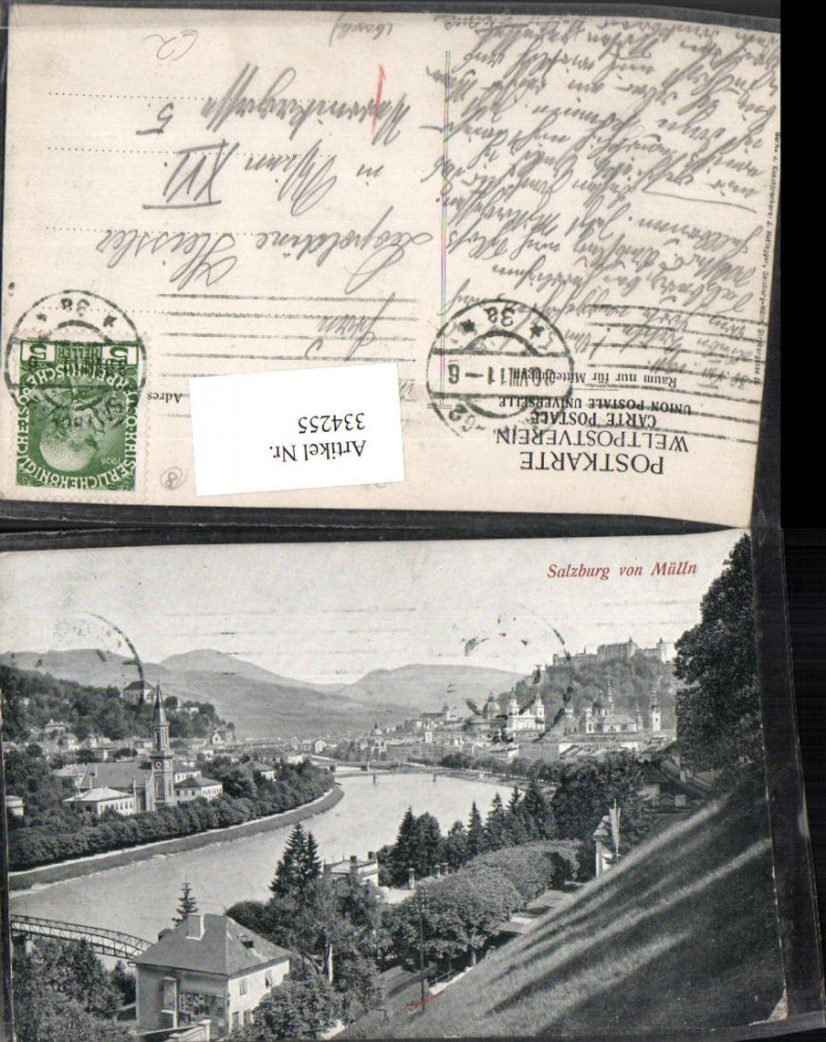 334255,Salzburg Totale von Mülln