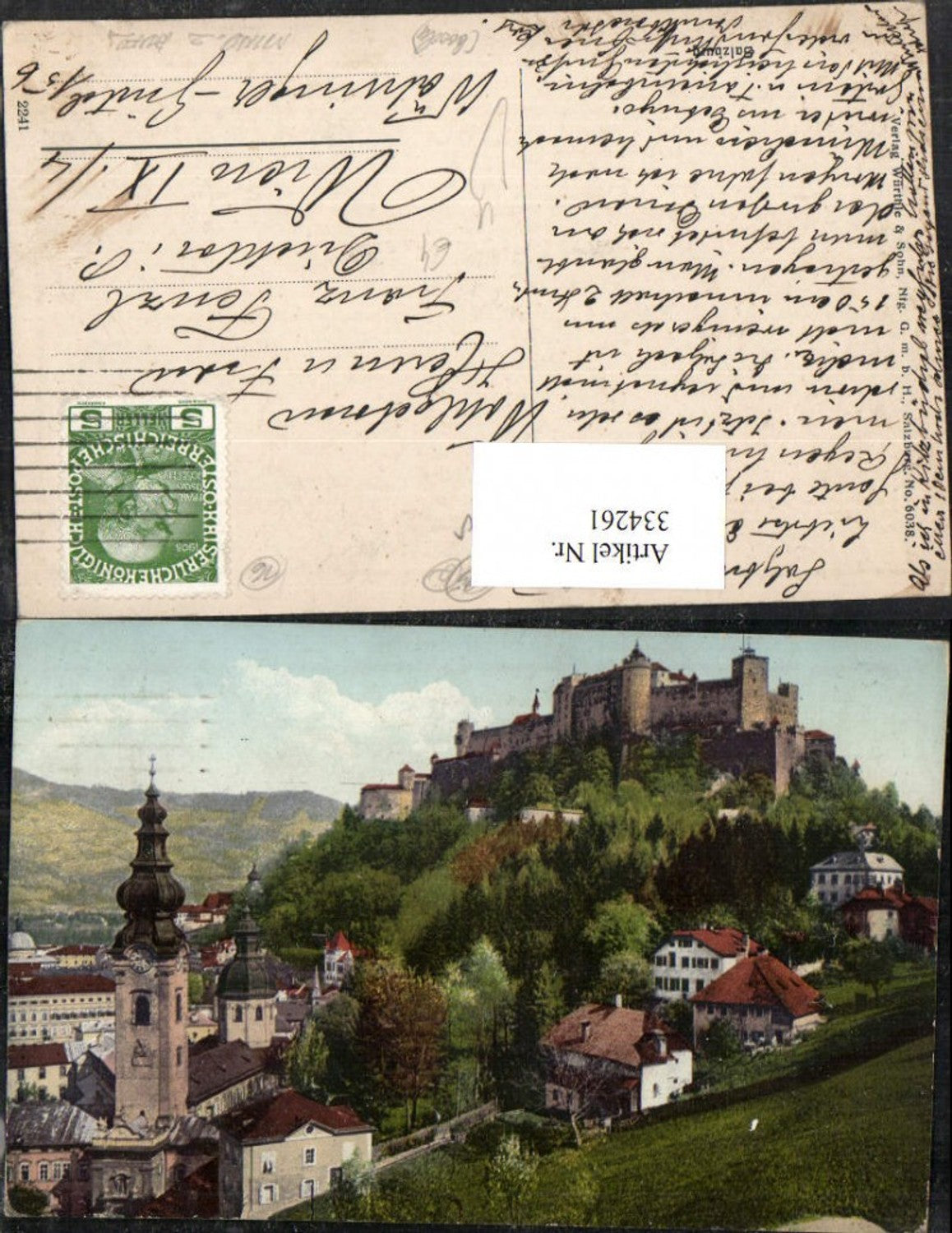 334261,Salzburg Teilansicht m. Festung