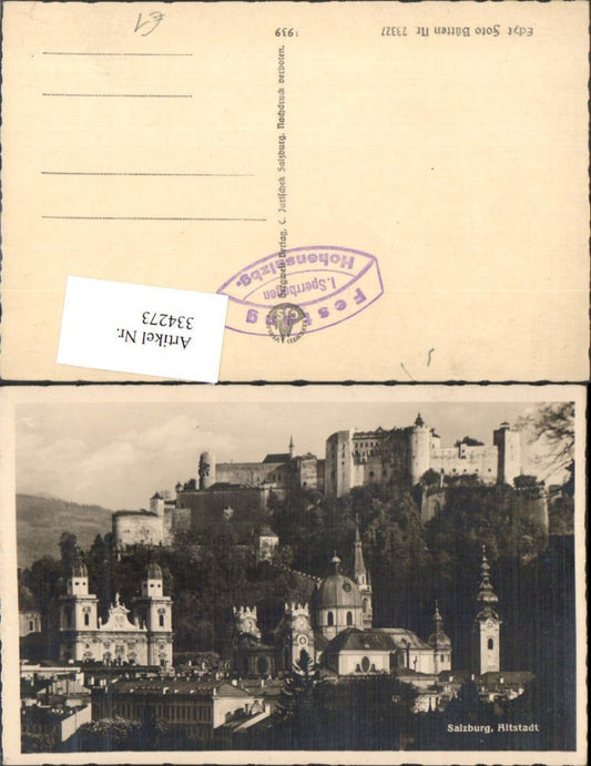 334273,Salzburg Teilansicht Altstadt Dom m. Festung