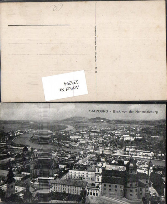 334294,Salzburg Totale Blick von der Festung Hohensalzburg