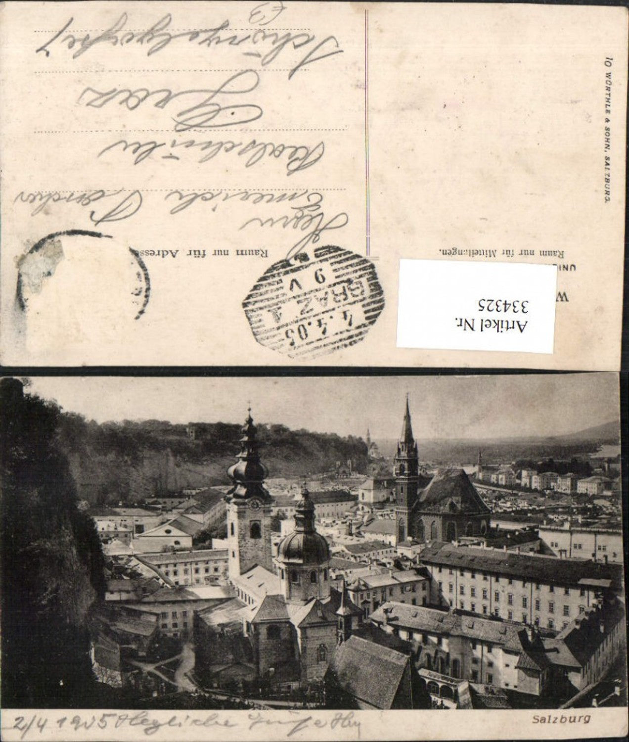 334325,Salzburg Teilansicht Kirche