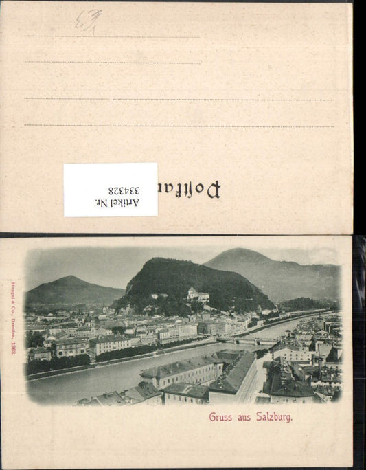 334328,Gruß aus Salzburg Teilansicht pub Stengel & Co 1362