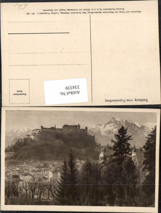 334339,Salzburg Teilansicht m. Festung vom Kapuzinerberg Bergkulisse