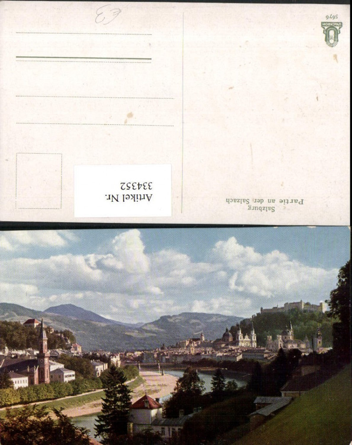 334352,Salzburg Teilansicht Partie an d. Salzach