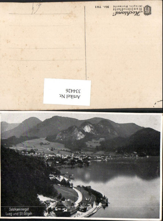 334426,Lueg u. St. Gilgen am Wolfgangsee Totale Bergkulisse