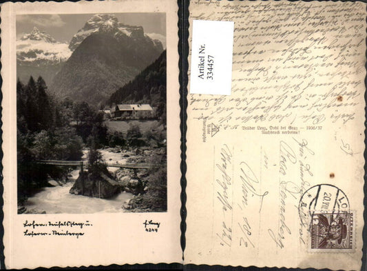 334457,Lofer Teufelssteg u. Loferer Steinberge Bergkulisse