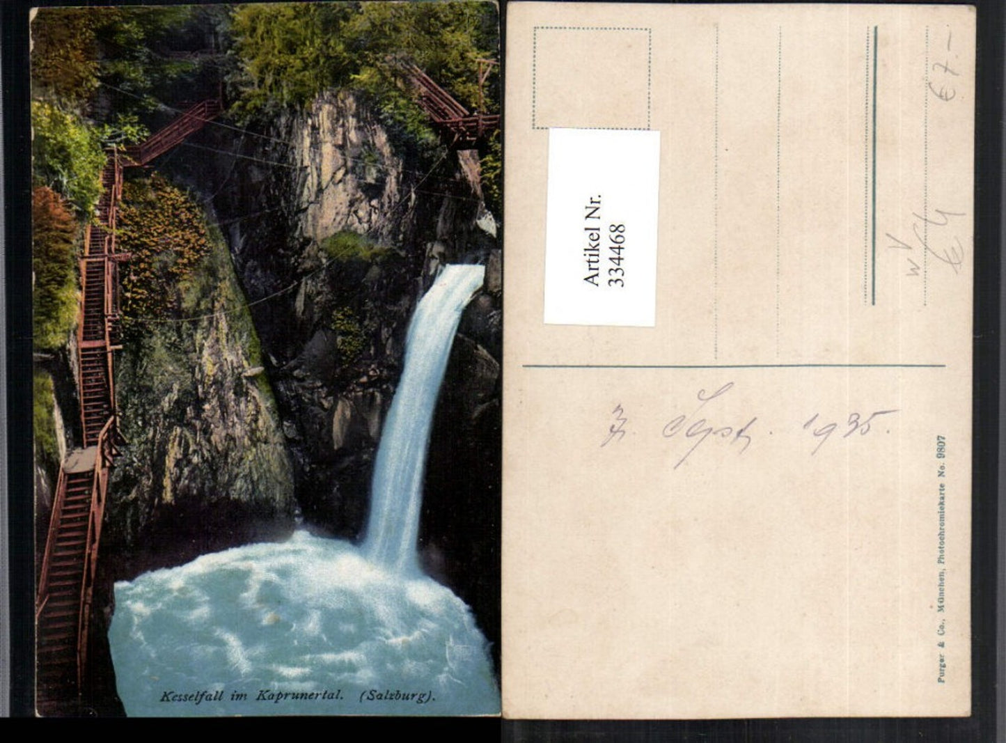 334468,Kesselfall Wasserfall im Kaprunertal b. Kaprun pub Purger & Co 9807