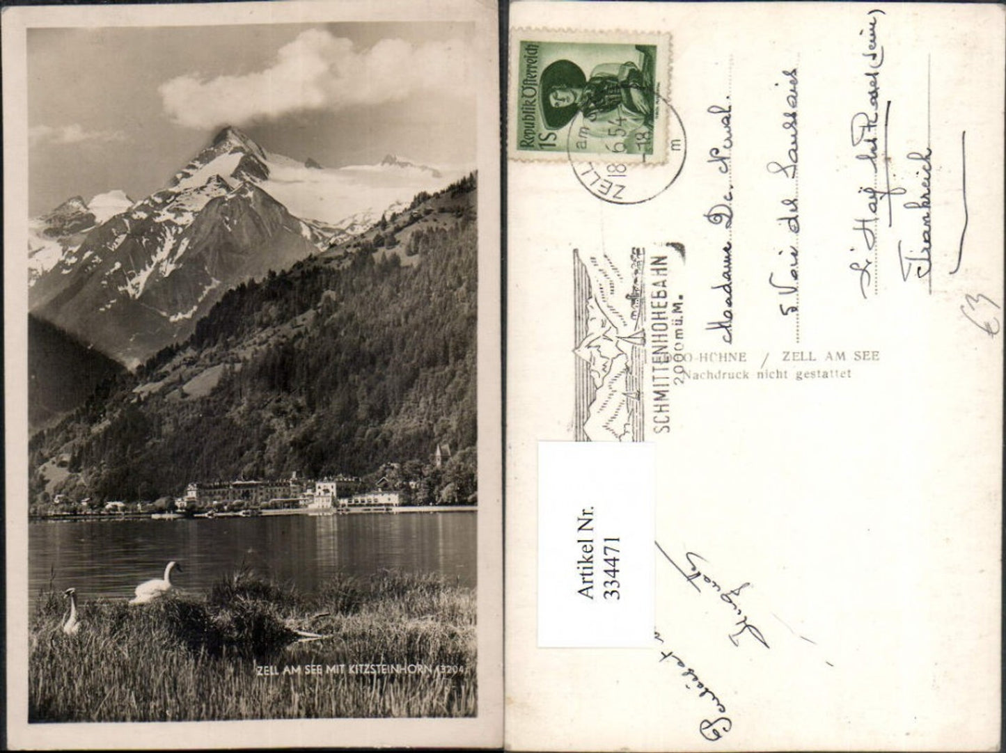 334471,Blick auf Zell am See m. Kitzsteinhorn Bergkulisse