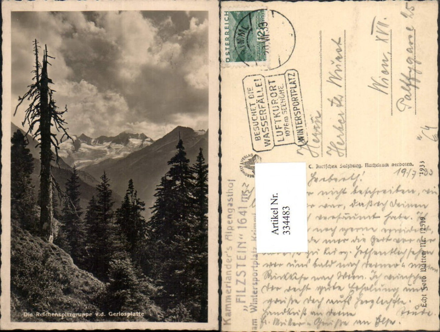 334483,Reichenspitzgruppe von d. Gerlosplatte b. Krimml Bergkulisse