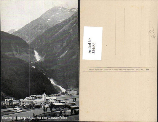 334488,Krimml im Oberpinzgau Totale m. Wasserfällen