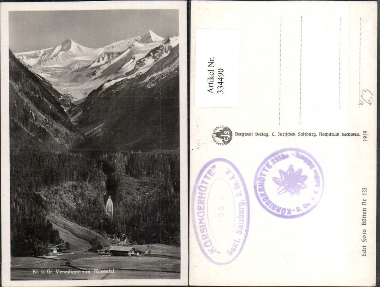 334490,Klein- und Großvenediger von Rosental b. Neukirchen Bergkulisse