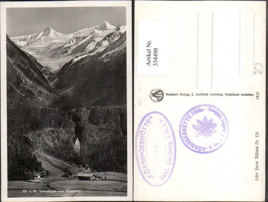 334490,Klein- und Großvenediger von Rosental b. Neukirchen Bergkulisse