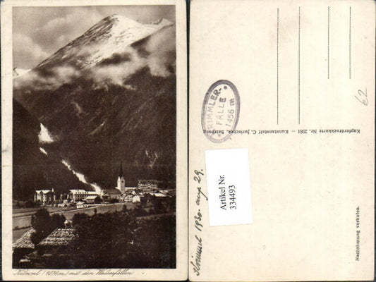 334493,Krimml Totale mit den Wasserfällen Bergkulisse