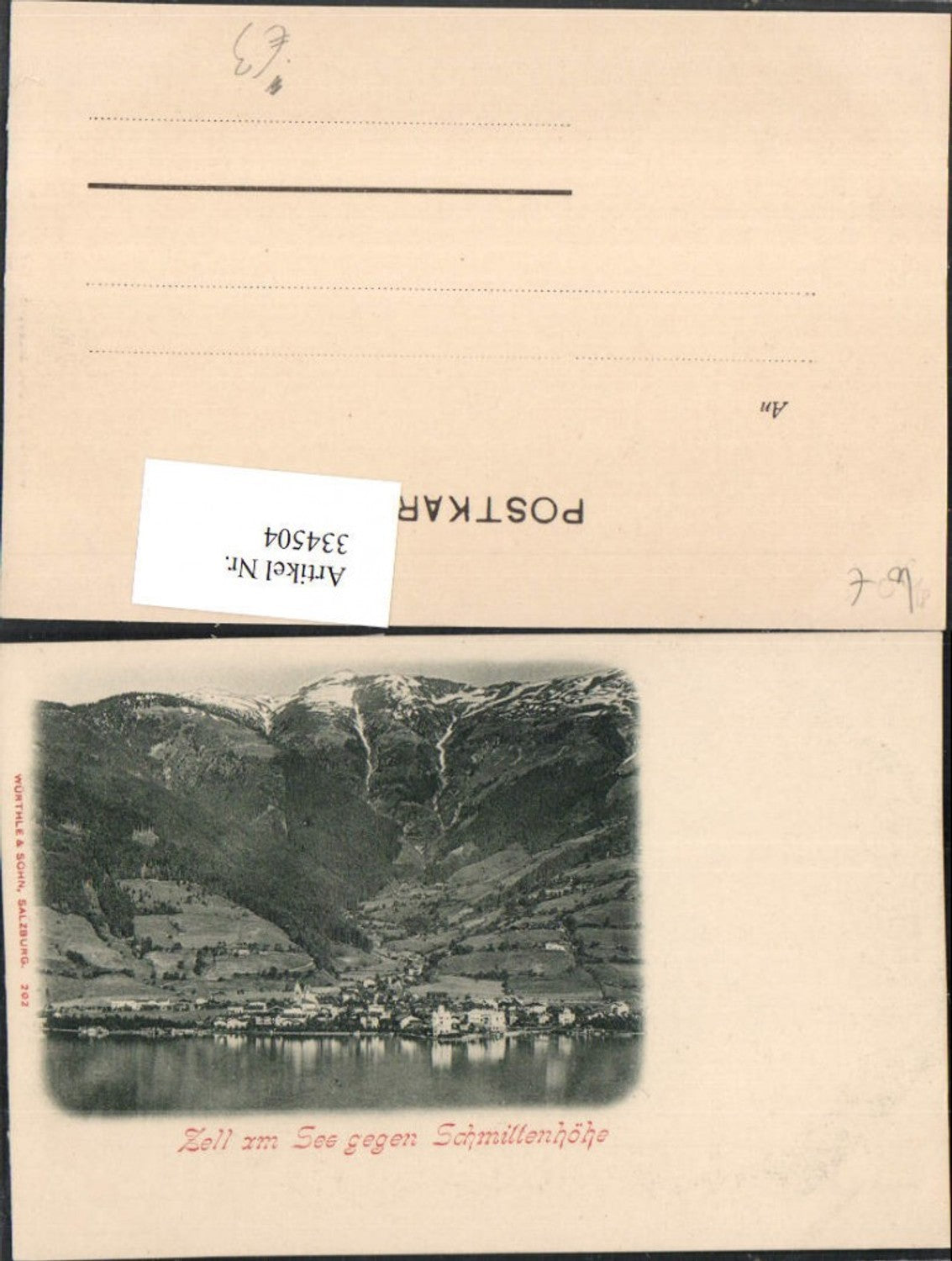 334504,Zell am See Totale geg. Schmittenhöhe Bergkulisse