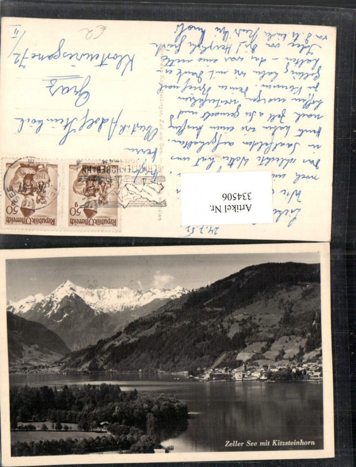 334506,Zeller See m. Blick auf Zell am See m. Kitzsteinhorn Bergkulisse