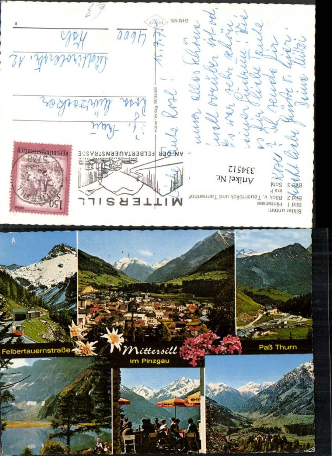 334512,Mittersill Totale Pass Thurn Felbertauernstraße Hintersee Mehrbildkarte