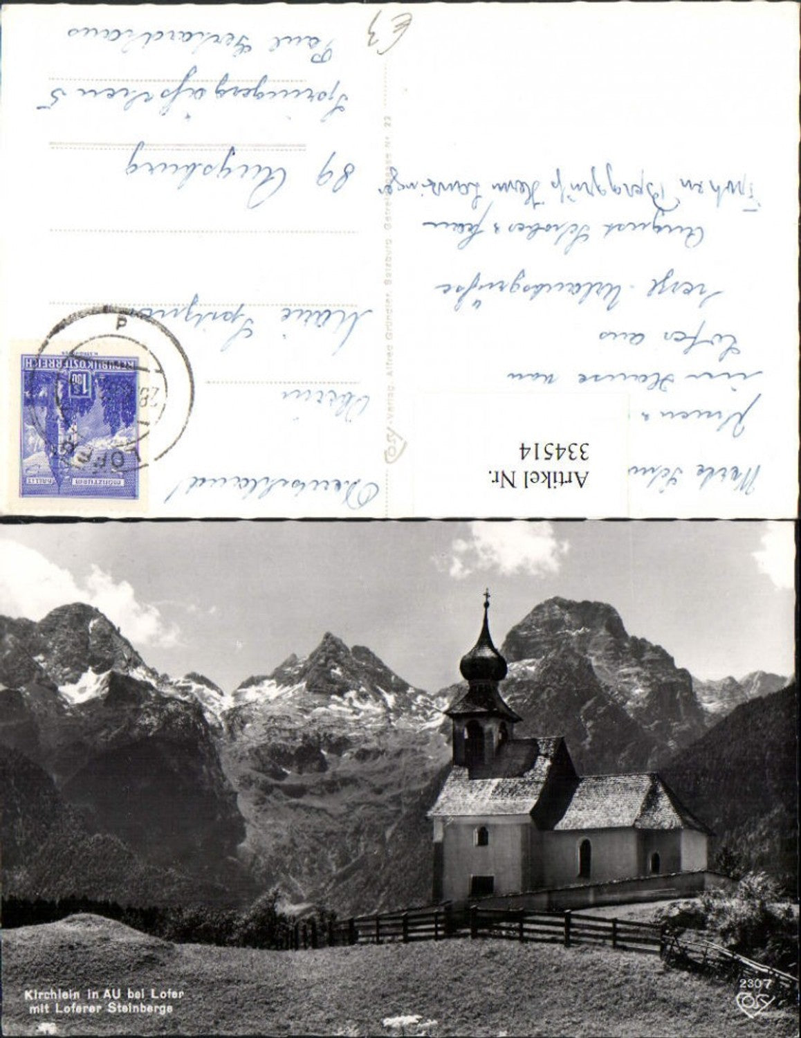 334514,Kirchlein in Au b. Lofer m. Loferer Steinberge Bergkulisse pub Cosy 2307