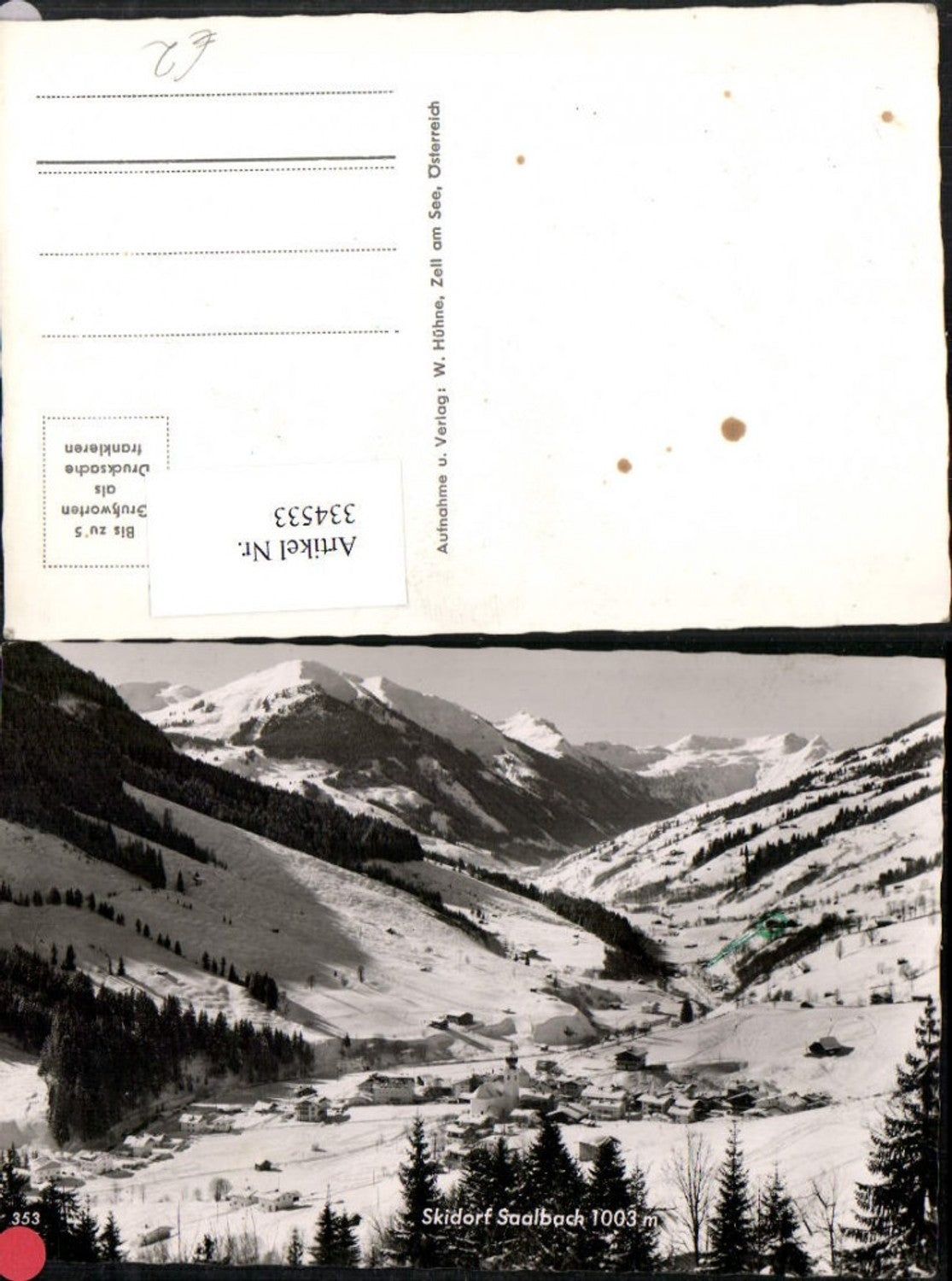 334533,Saalbach Totale Bergkulisse Winterbild