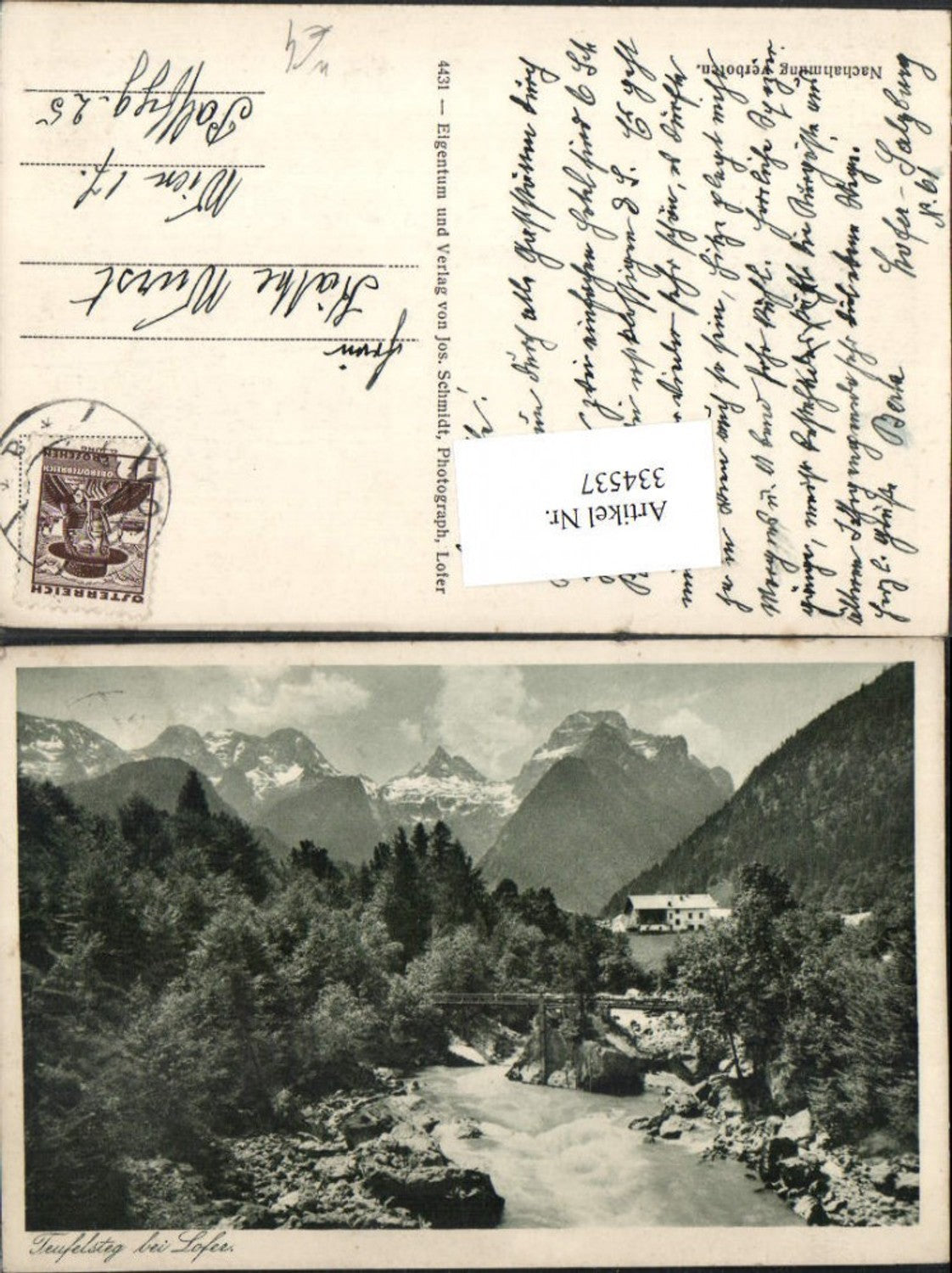 334537,Teufelssteg Brücke b. Lofer Bergkulisse