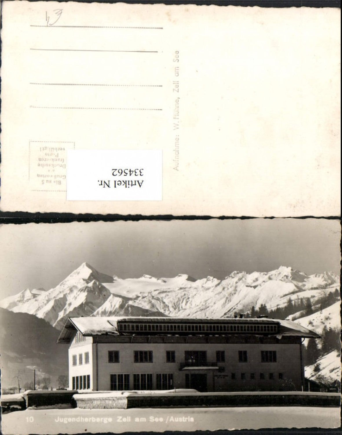 334562,Zell am See Jugendherberge Bergkulisse Winterbild
