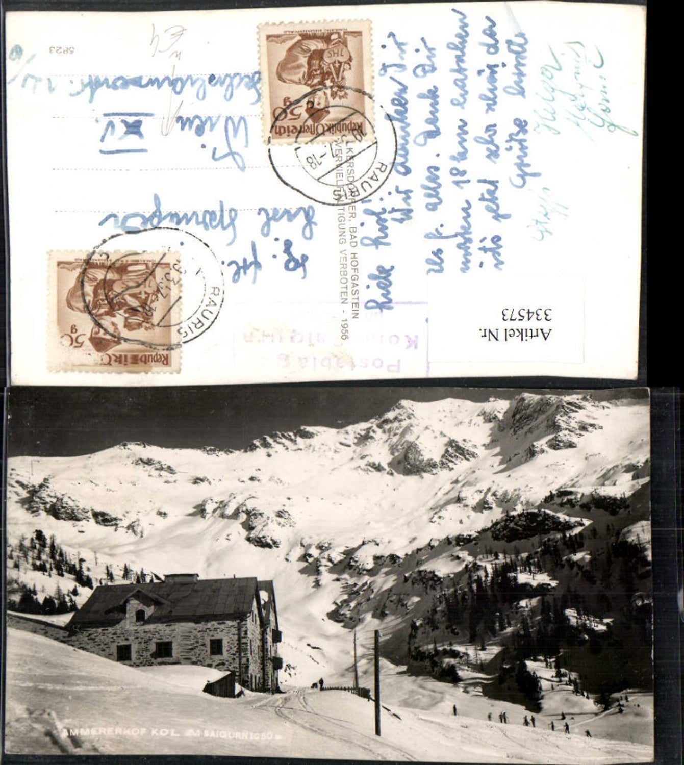 334573,Ammererhof Kolm Saigurn b. Rauris Bergkulisse Winterbild