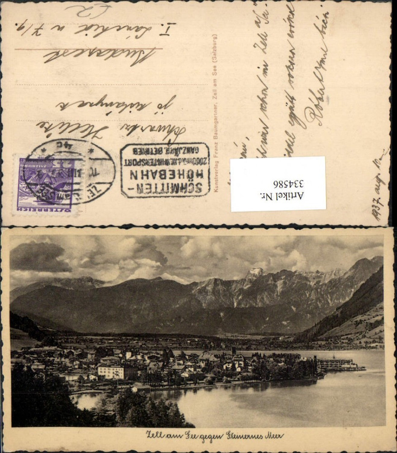 334586,Zell am See Totale geg. Steinernes Meer Bergkulisse